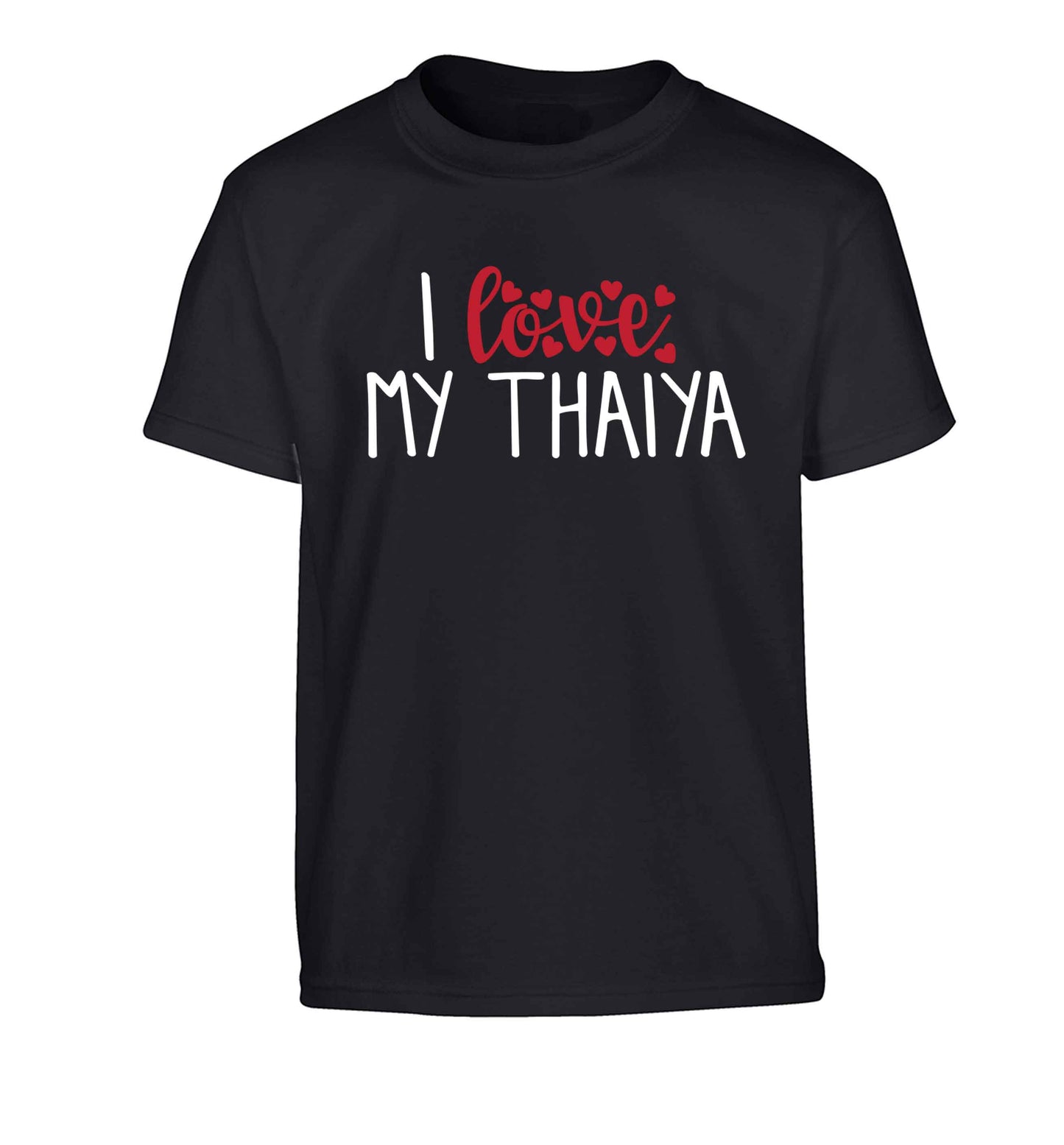 I love my thaiya Children's black Tshirt 12-13 Years