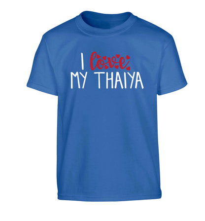 I love my thaiya Children's blue Tshirt 12-13 Years