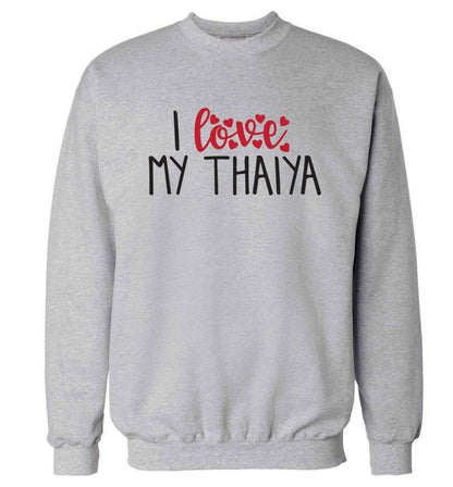 I love my thaiya Adult's unisex grey Sweater 2XL