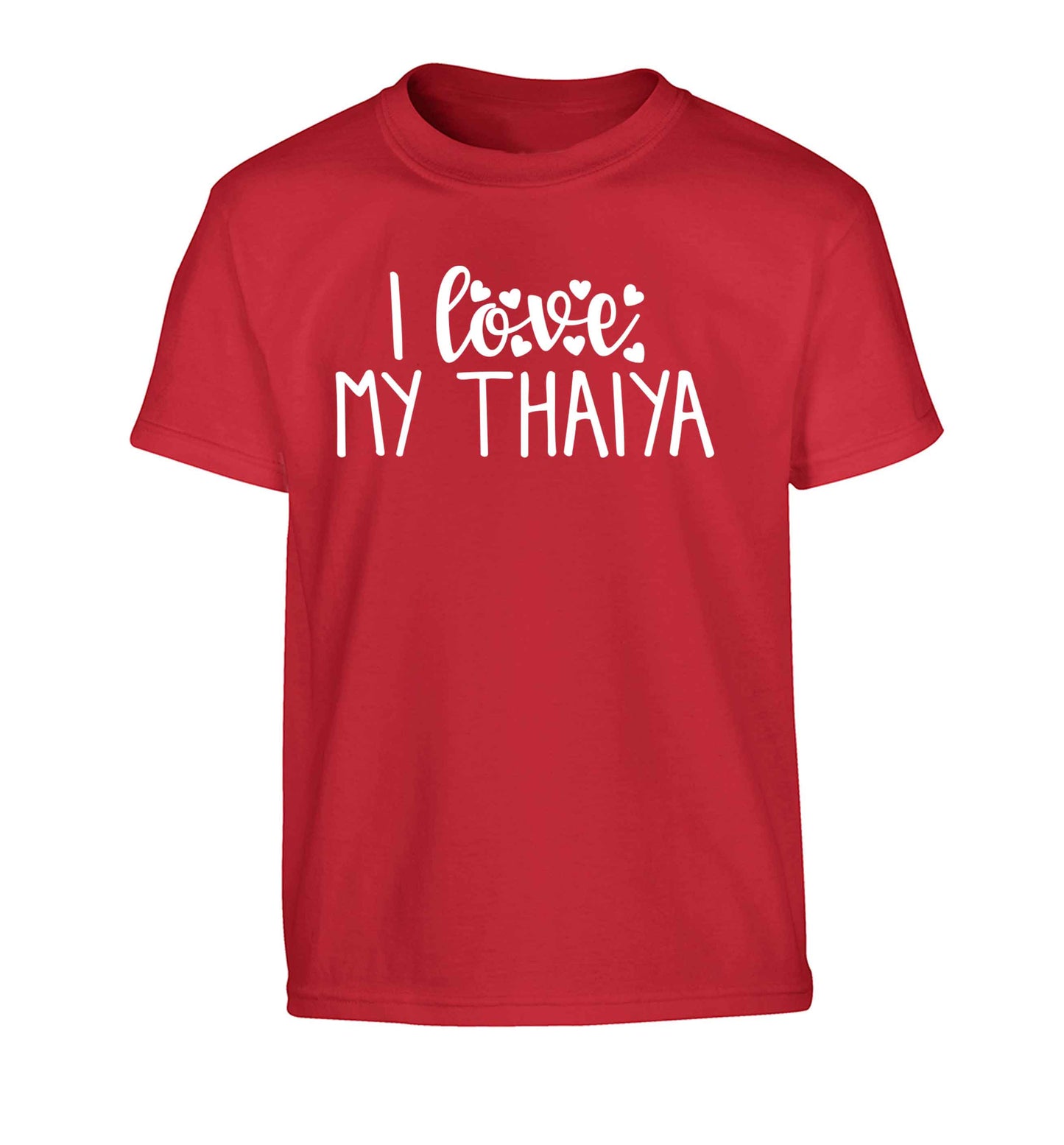 I love my thaiya Children's red Tshirt 12-13 Years