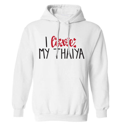 I love my thaiya adults unisex white hoodie 2XL