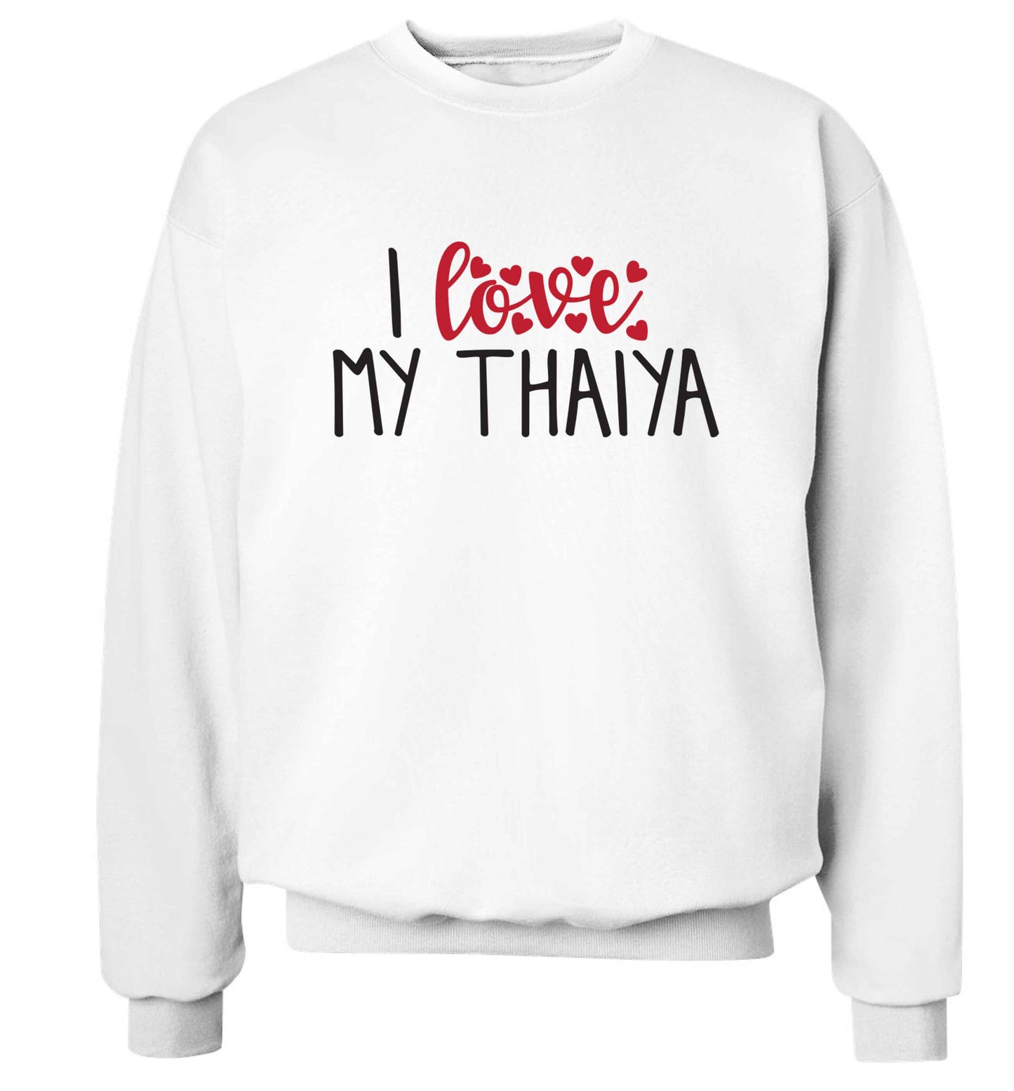 I love my thaiya Adult's unisex white Sweater 2XL
