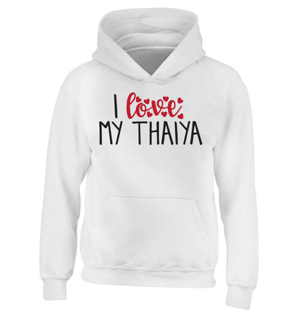 I love my thaiya children's white hoodie 12-13 Years