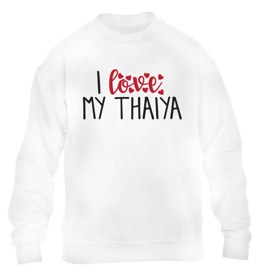 I love my thaiya children's white sweater 12-13 Years