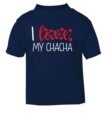 I love my chacha navy Baby Toddler Tshirt 2 Years