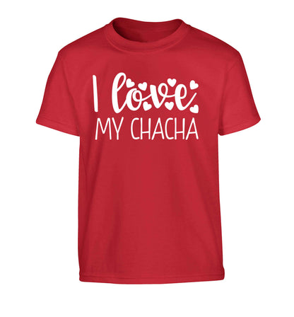 I love my chacha Children's red Tshirt 12-13 Years