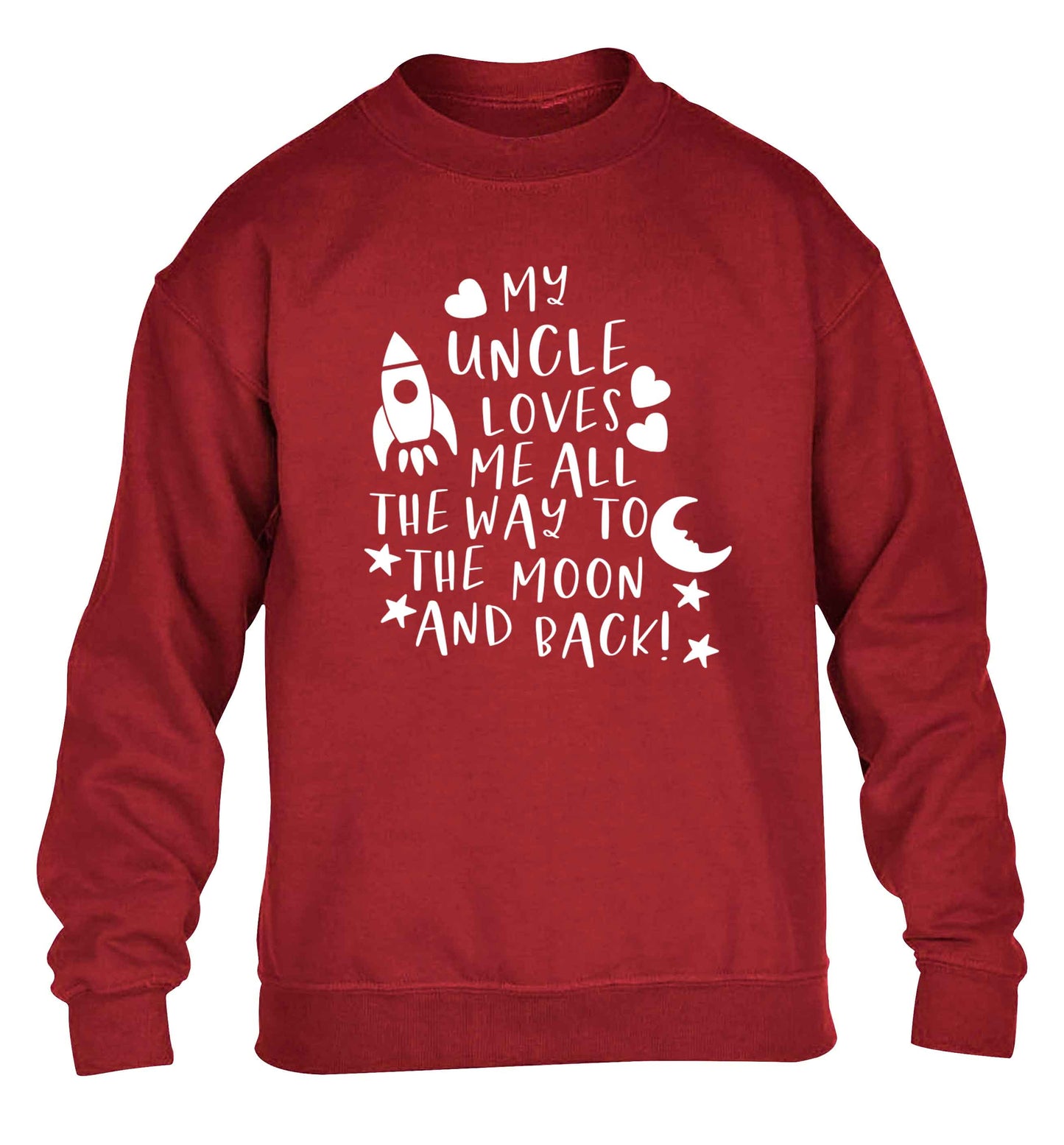 My uncle loves me all the way to the moon and back children's grey sweater 12-13 Years