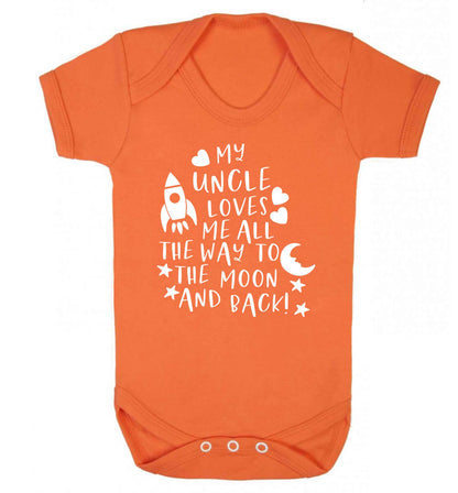 My uncle loves me all the way to the moon and back Baby Vest orange 18-24 months