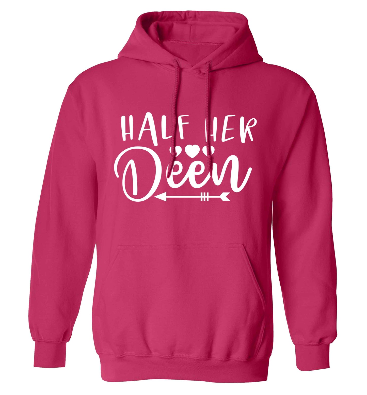 Half her deen adults unisex pink hoodie 2XL