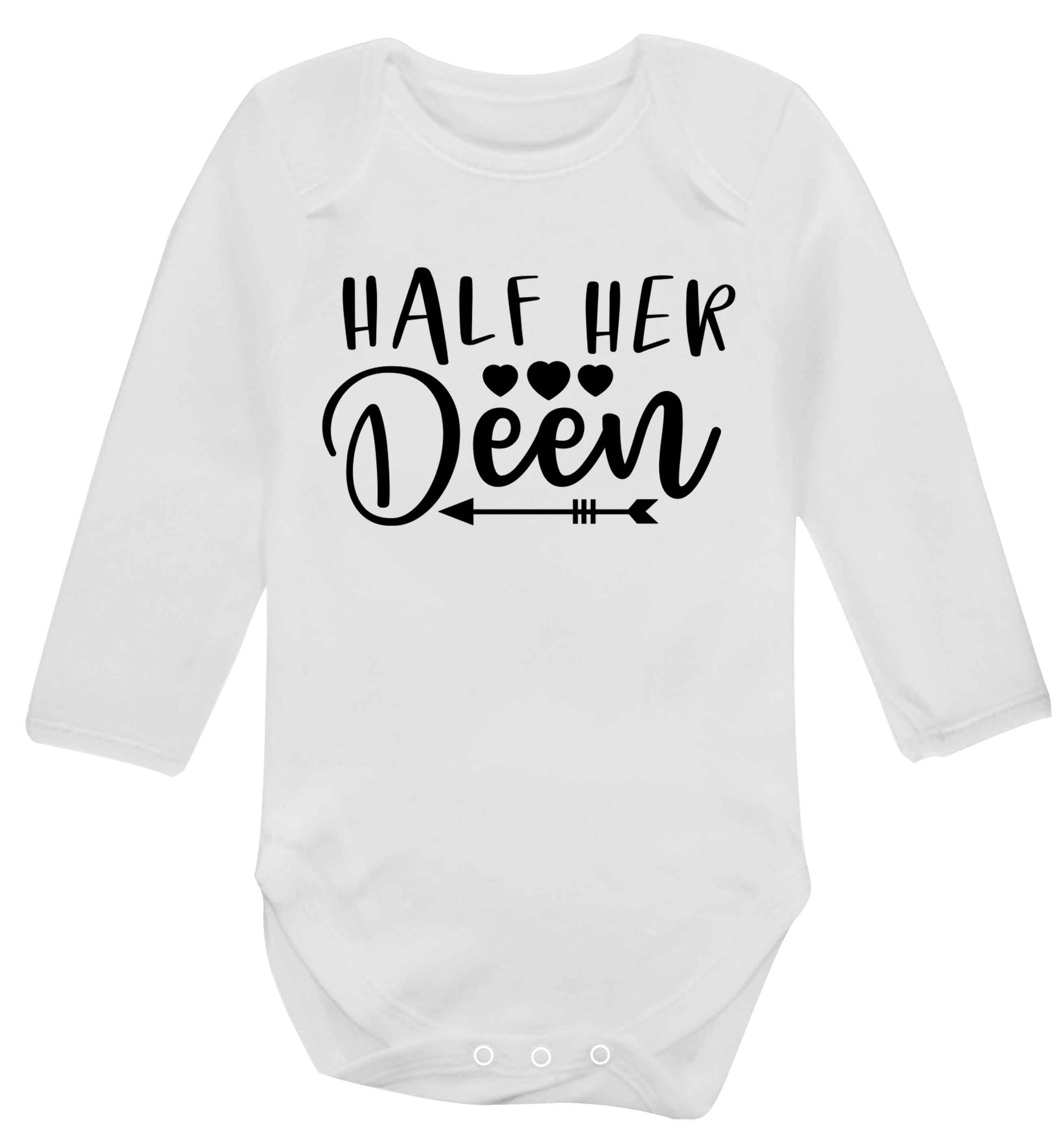 Half her deen Baby Vest long sleeved white 6-12 months