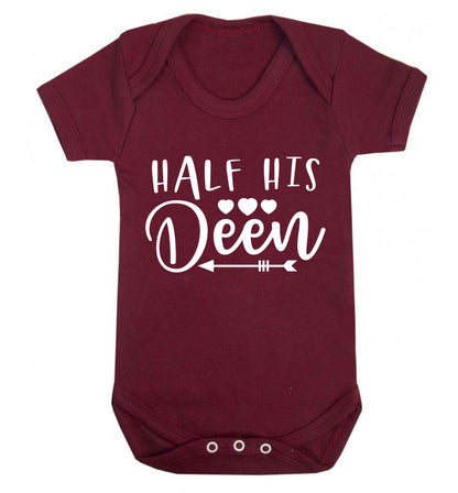 Half his deen Baby Vest maroon 18-24 months