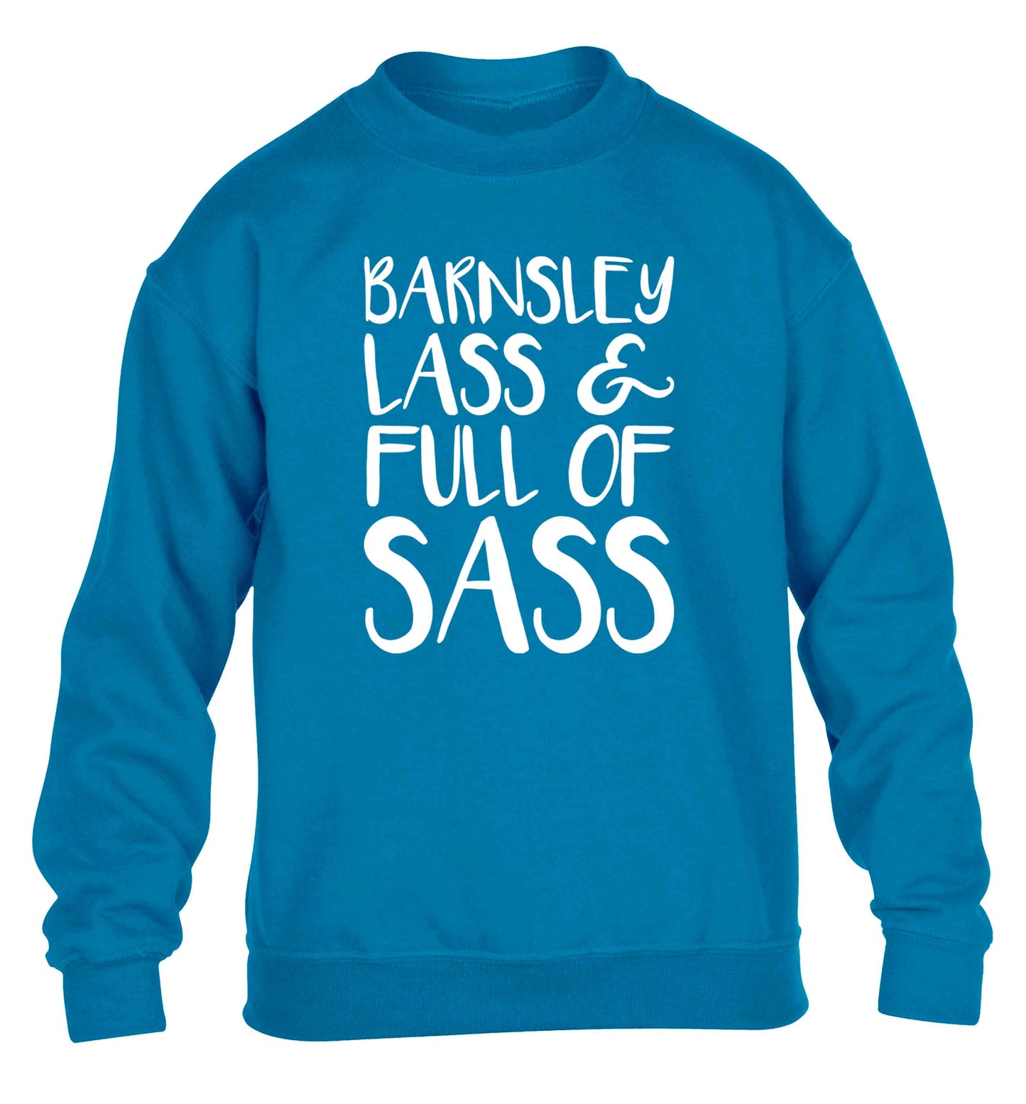Barnsley lass and full of sass children's blue sweater 12-13 Years