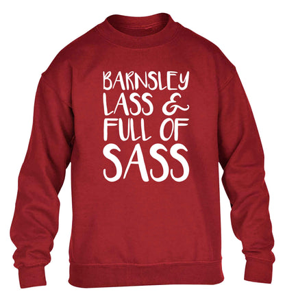Barnsley lass and full of sass children's grey sweater 12-13 Years
