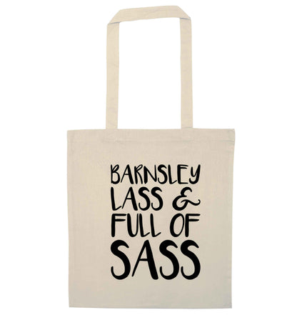Barnsley lass and full of sass natural tote bag