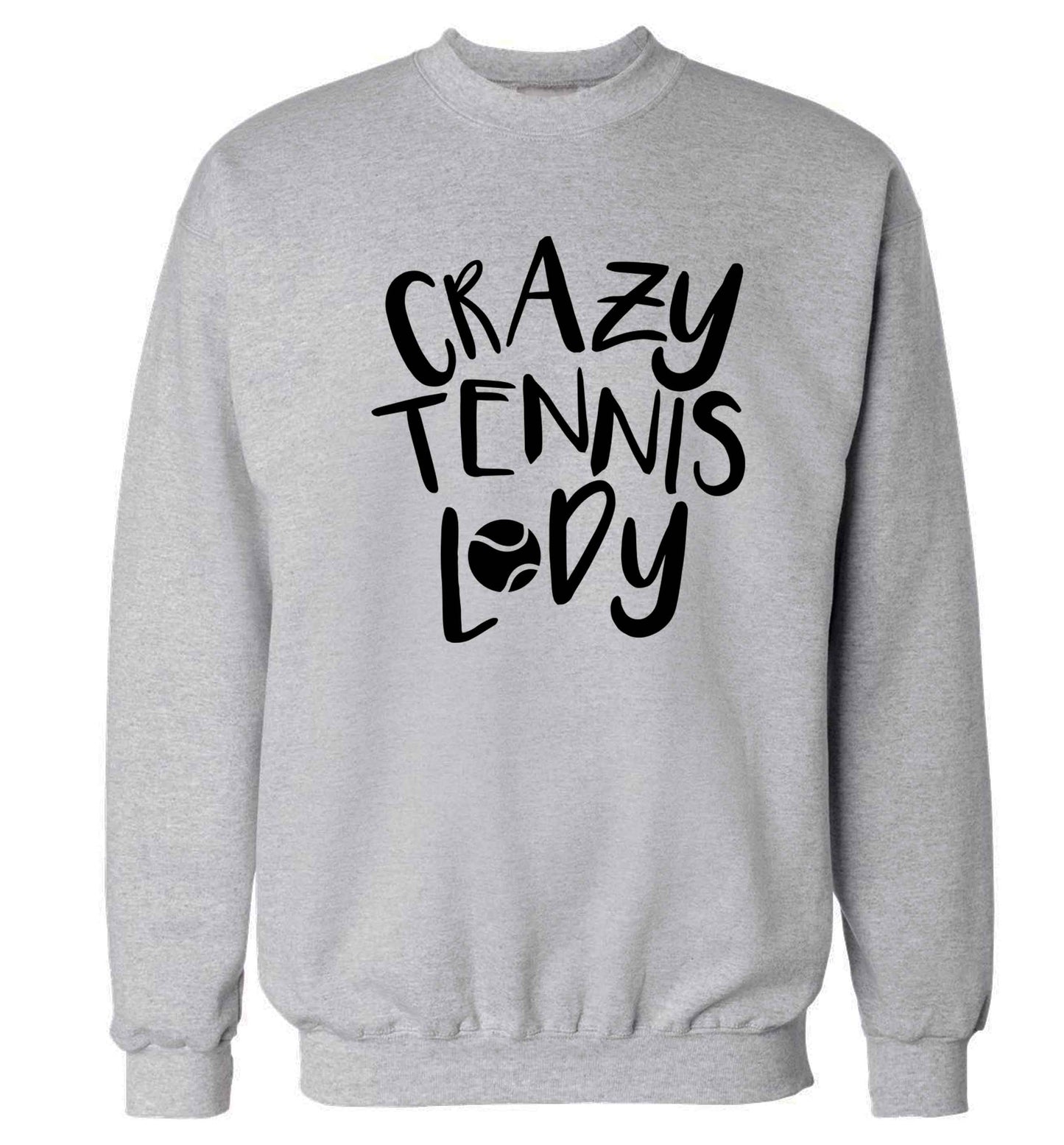 Crazy tennis lady Adult's unisex grey Sweater 2XL