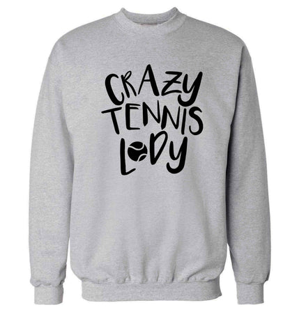 Crazy tennis lady Adult's unisex grey Sweater 2XL