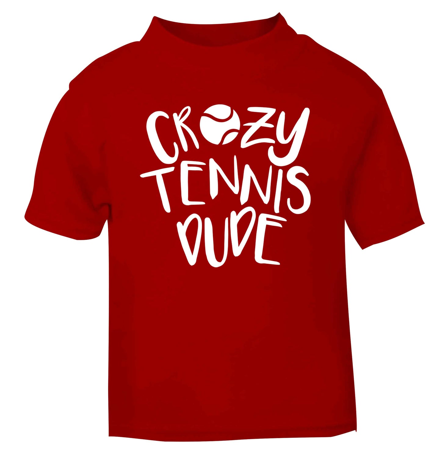 Crazy tennis dude red Baby Toddler Tshirt 2 Years