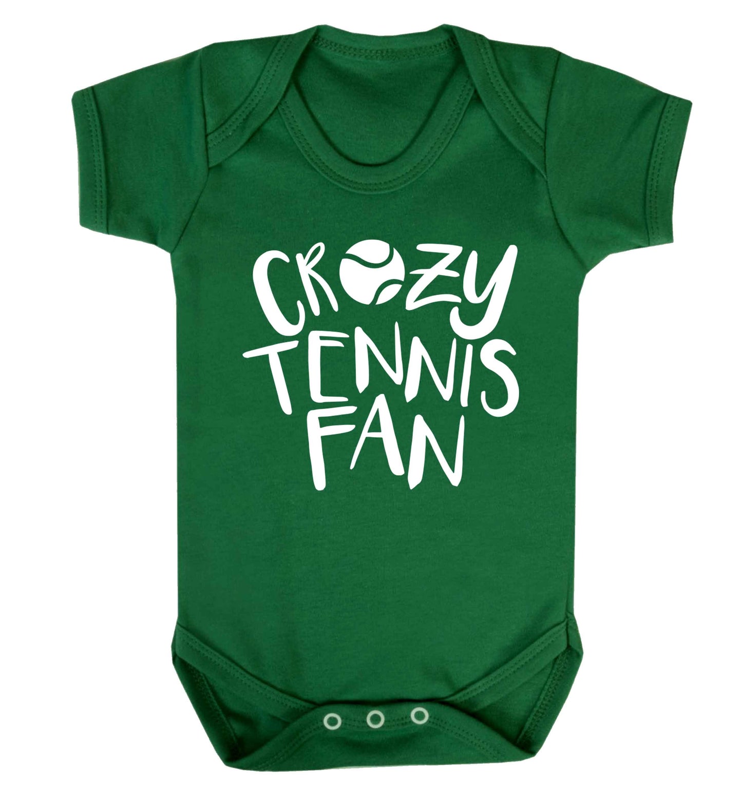 Crazy tennis fan Baby Vest green 18-24 months