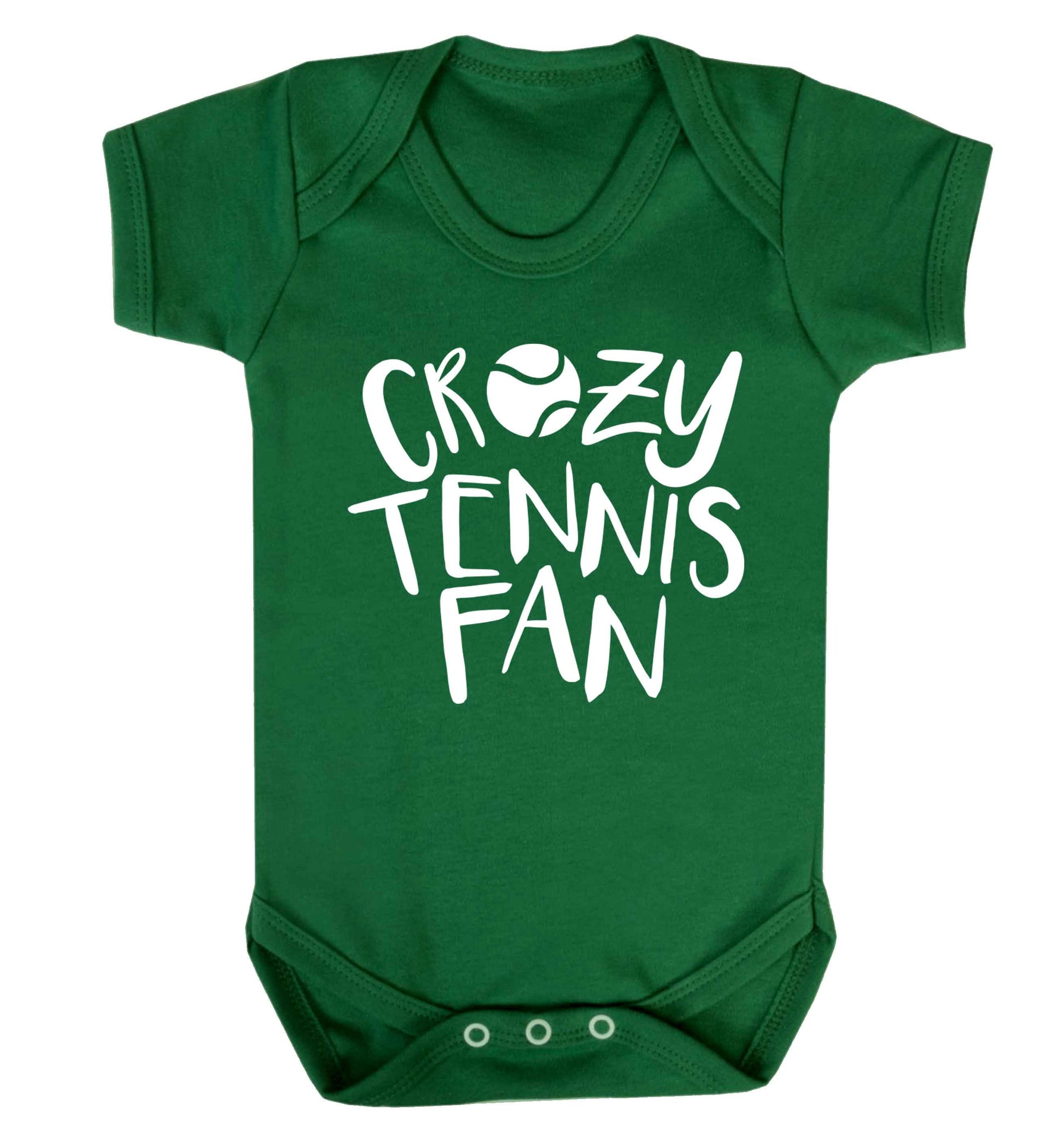 Crazy tennis fan Baby Vest green 18-24 months