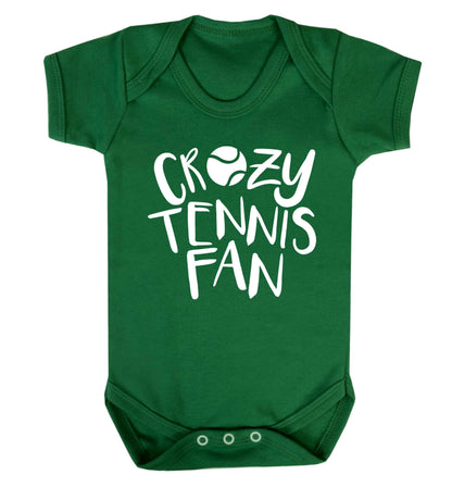 Crazy tennis fan Baby Vest green 18-24 months
