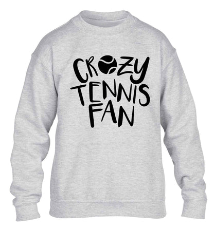 Crazy tennis fan children's grey sweater 12-13 Years