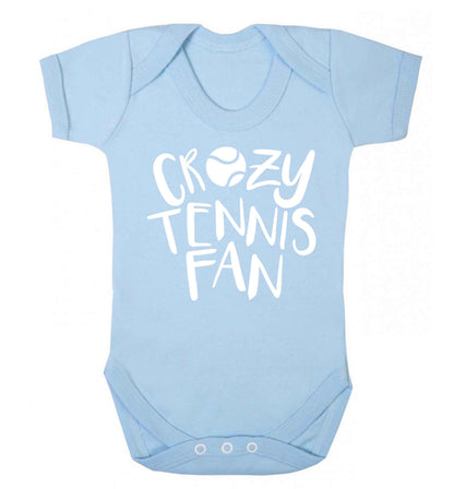 Crazy tennis fan Baby Vest pale blue 18-24 months