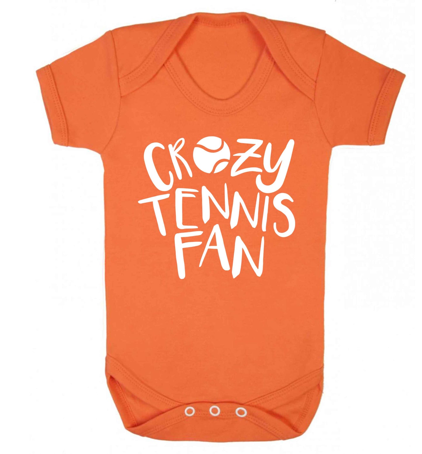 Crazy tennis fan Baby Vest orange 18-24 months