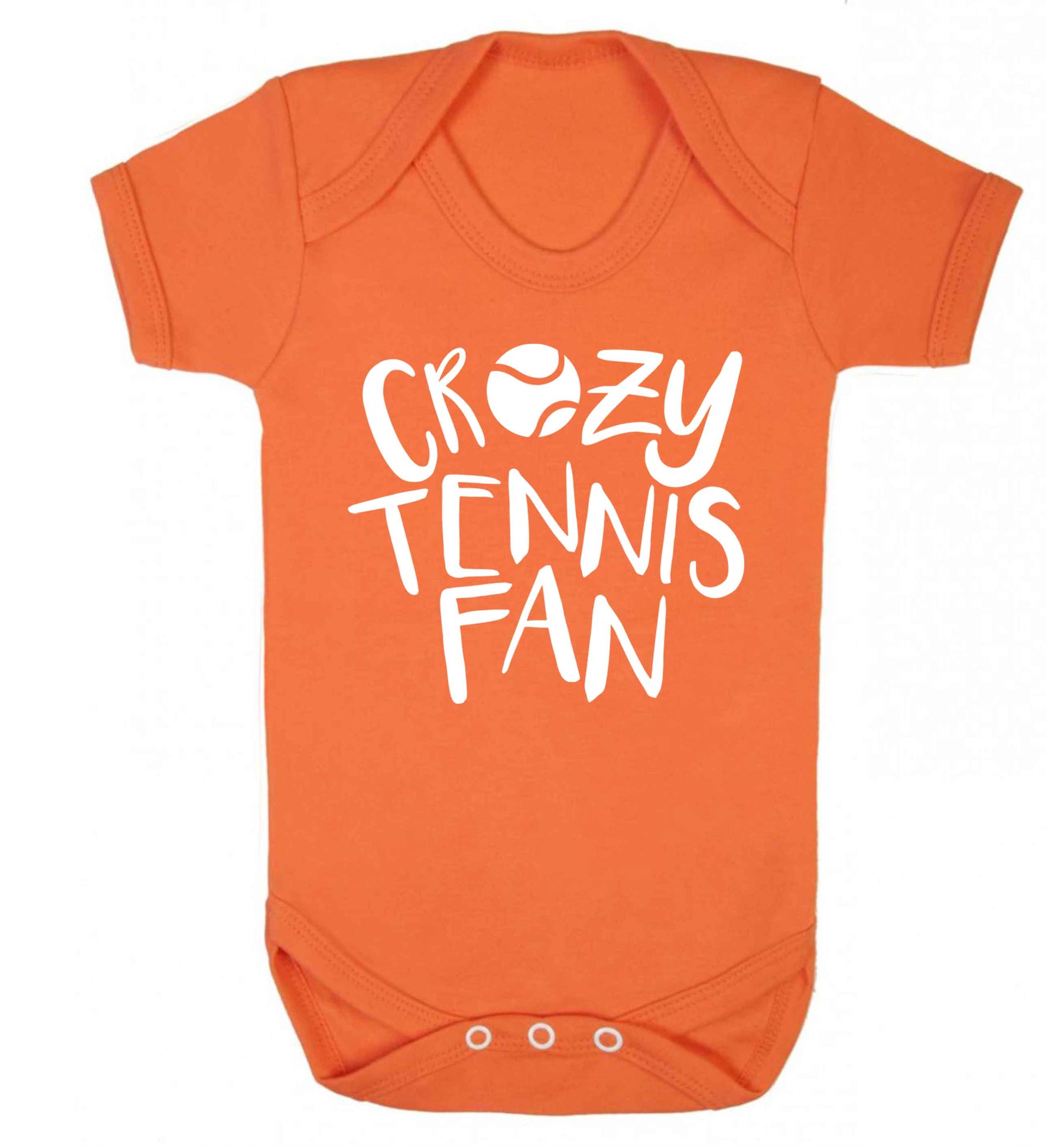 Crazy tennis fan Baby Vest orange 18-24 months