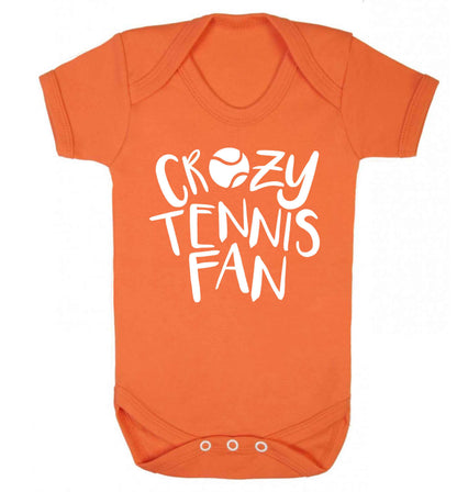 Crazy tennis fan Baby Vest orange 18-24 months