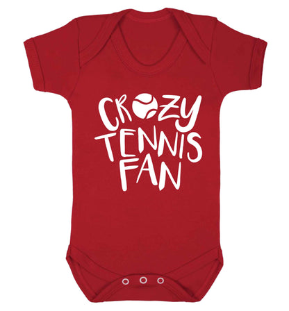 Crazy tennis fan Baby Vest red 18-24 months