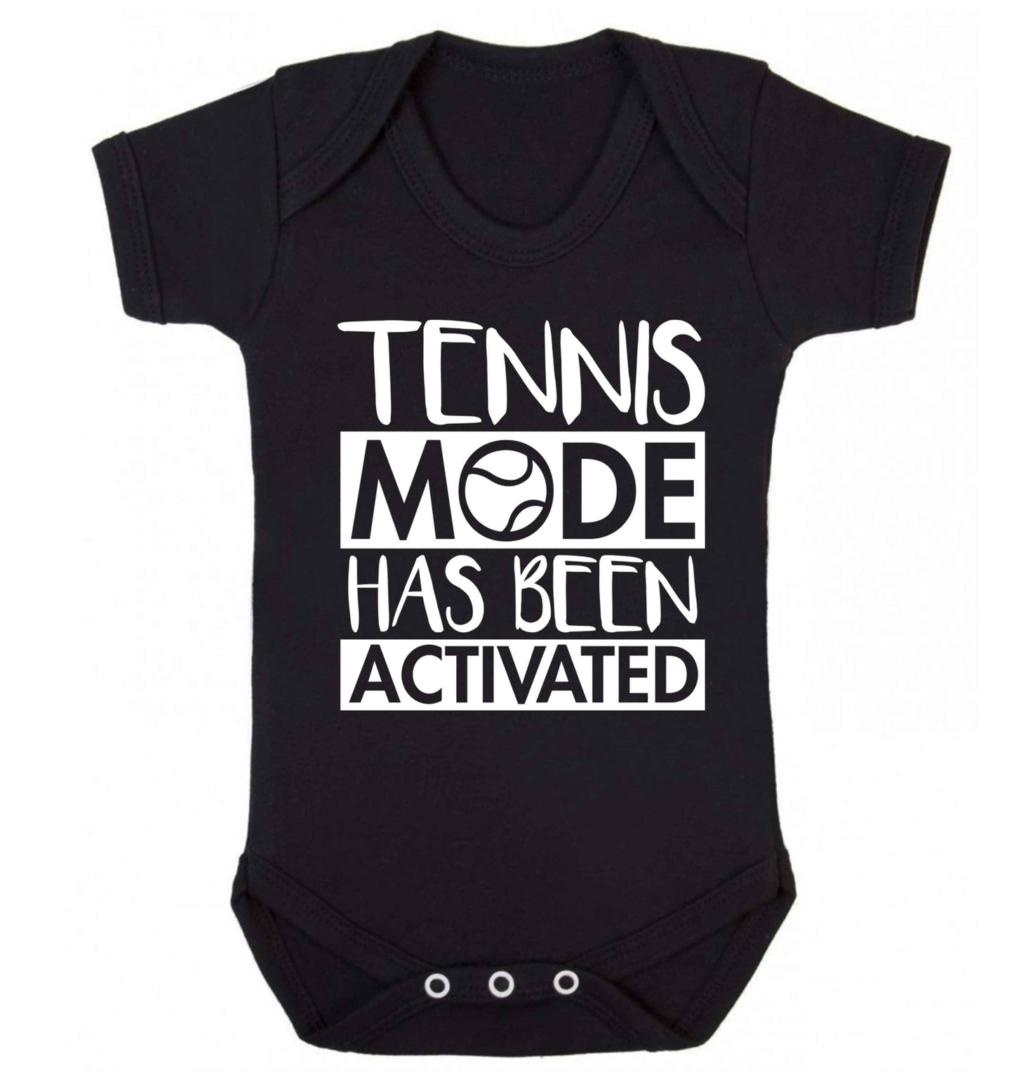 Tennis mode has been activated Baby Vest black 18-24 months