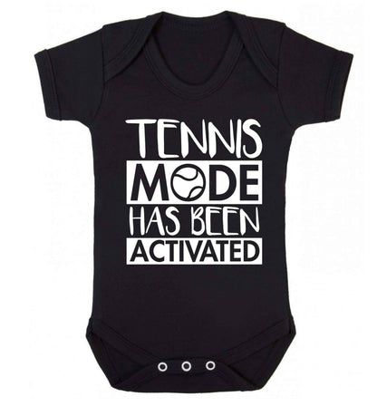 Tennis mode has been activated Baby Vest black 18-24 months