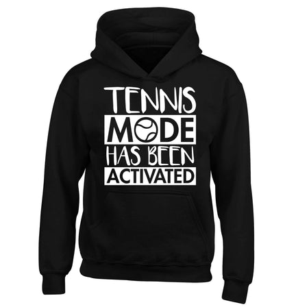 Tennis mode has been activated children's black hoodie 12-13 Years