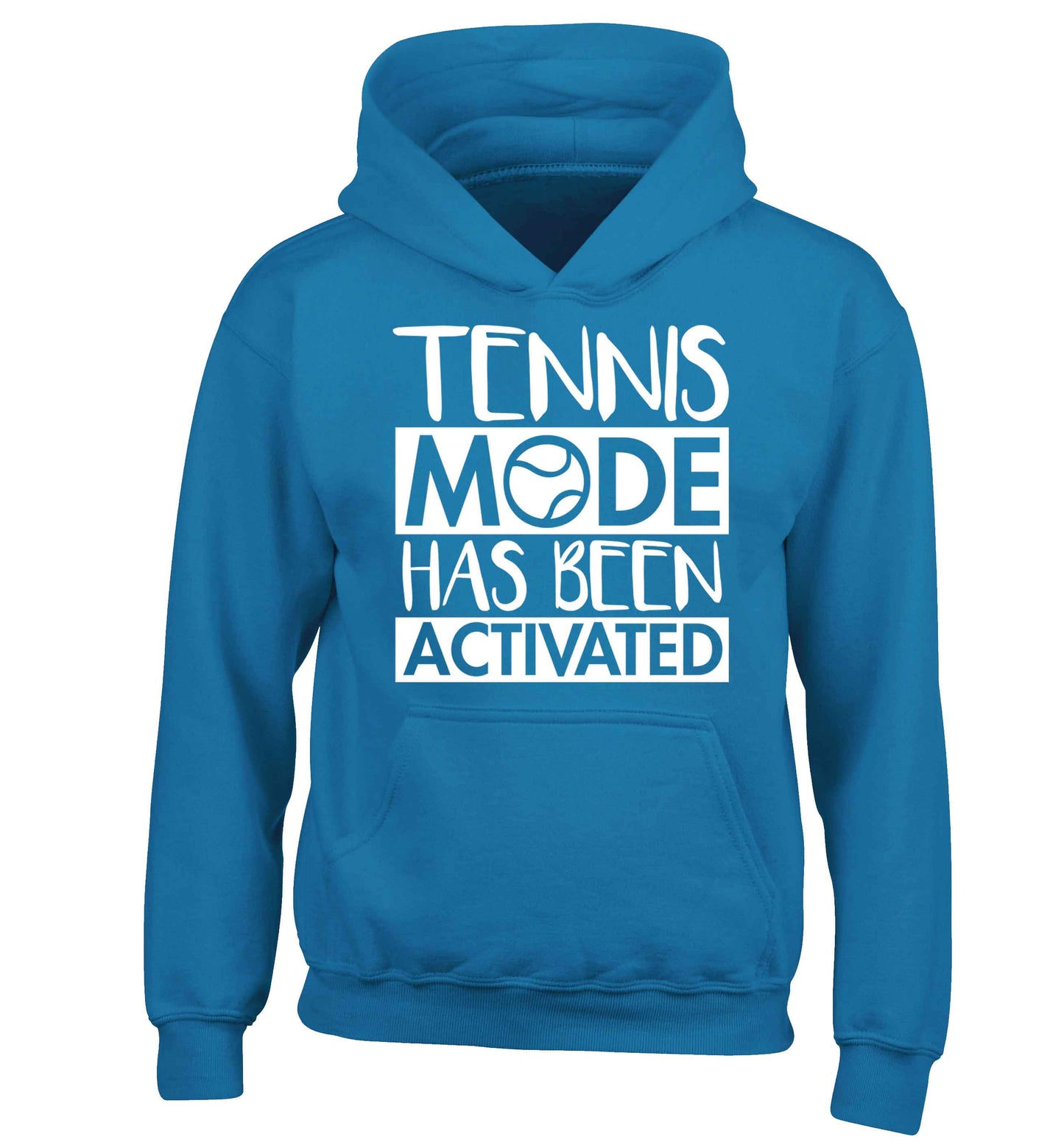 Tennis mode has been activated children's blue hoodie 12-13 Years