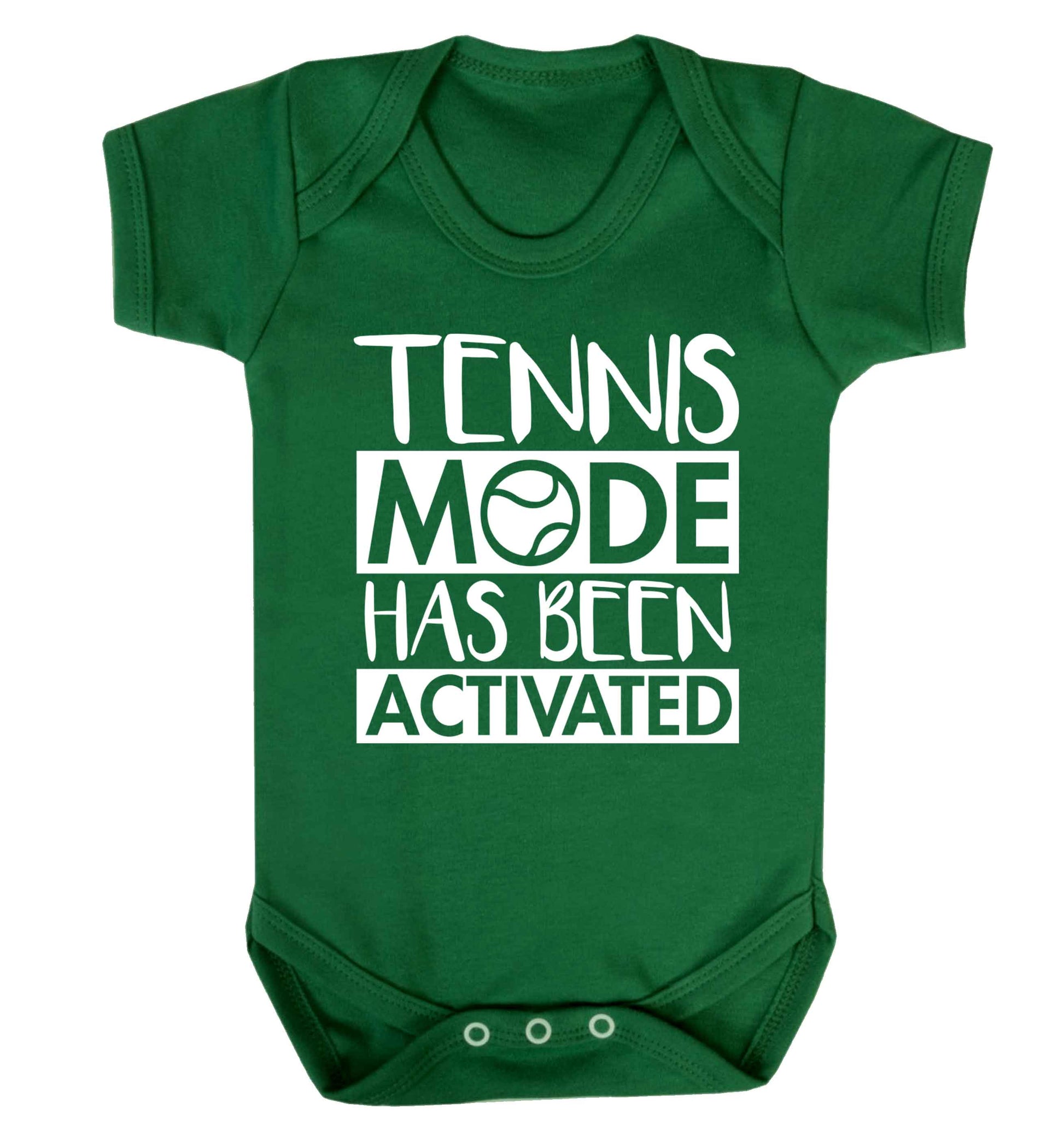 Tennis mode has been activated Baby Vest green 18-24 months