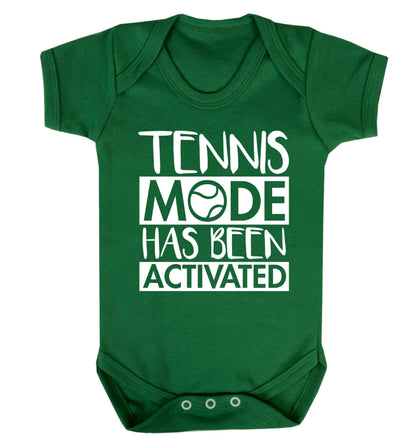Tennis mode has been activated Baby Vest green 18-24 months