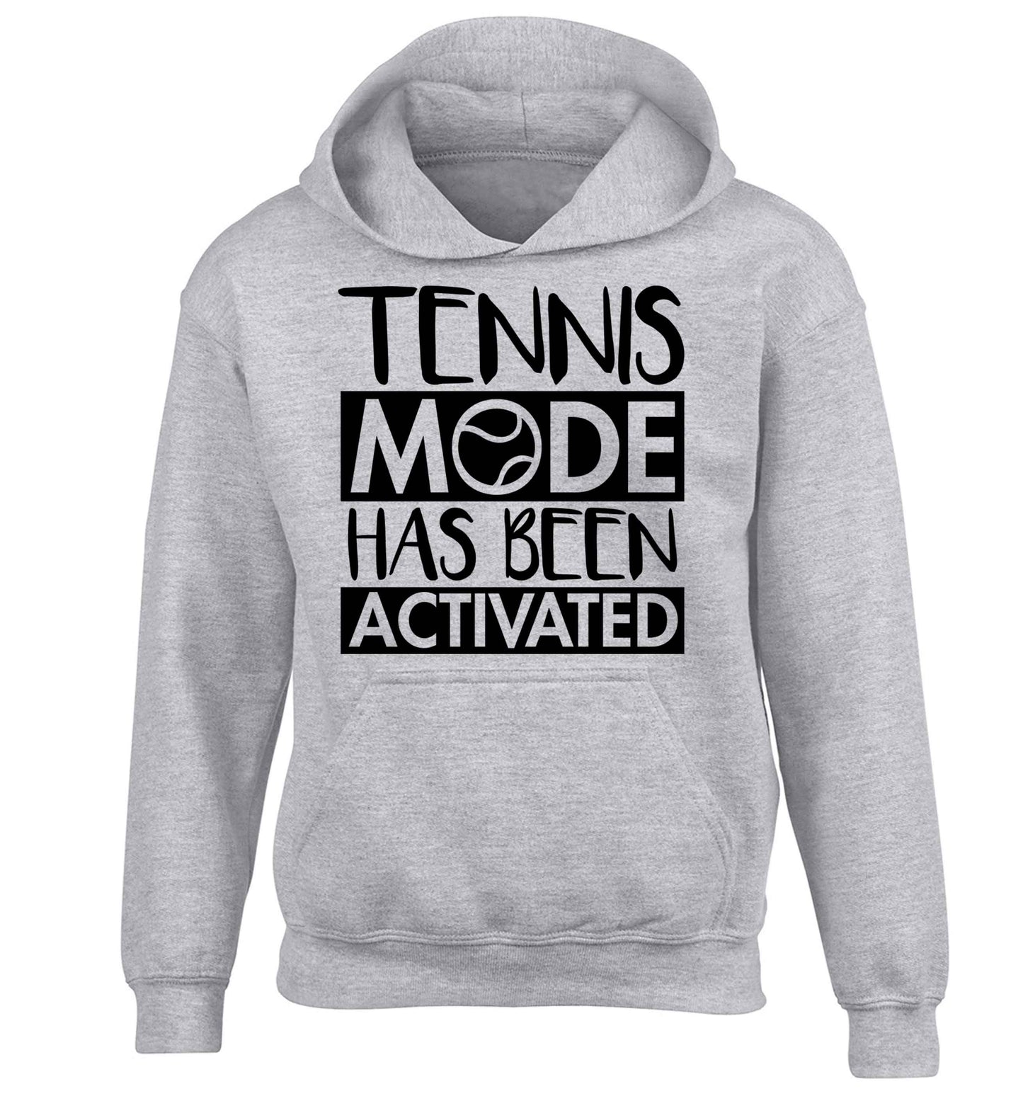 Tennis mode has been activated children's grey hoodie 12-13 Years