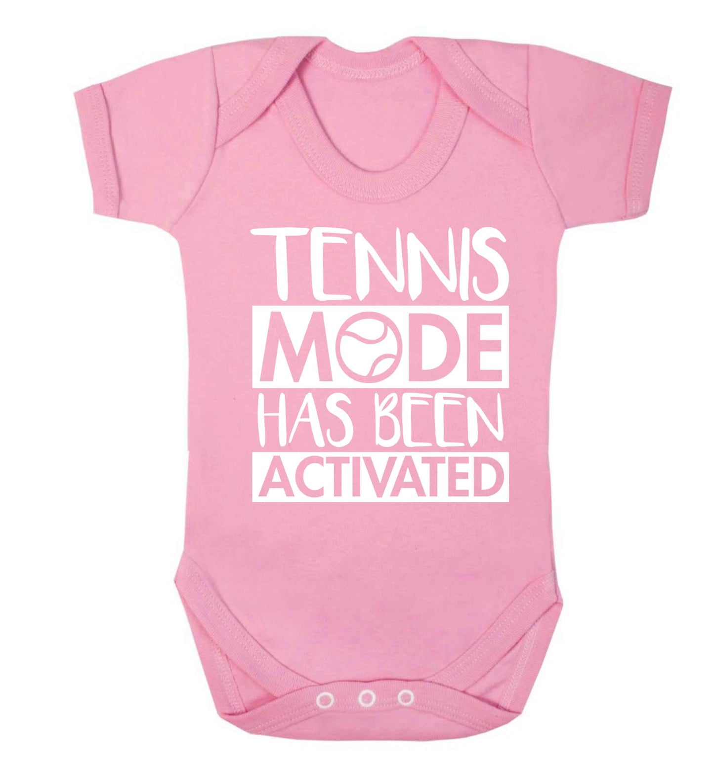 Tennis mode has been activated Baby Vest pale pink 18-24 months