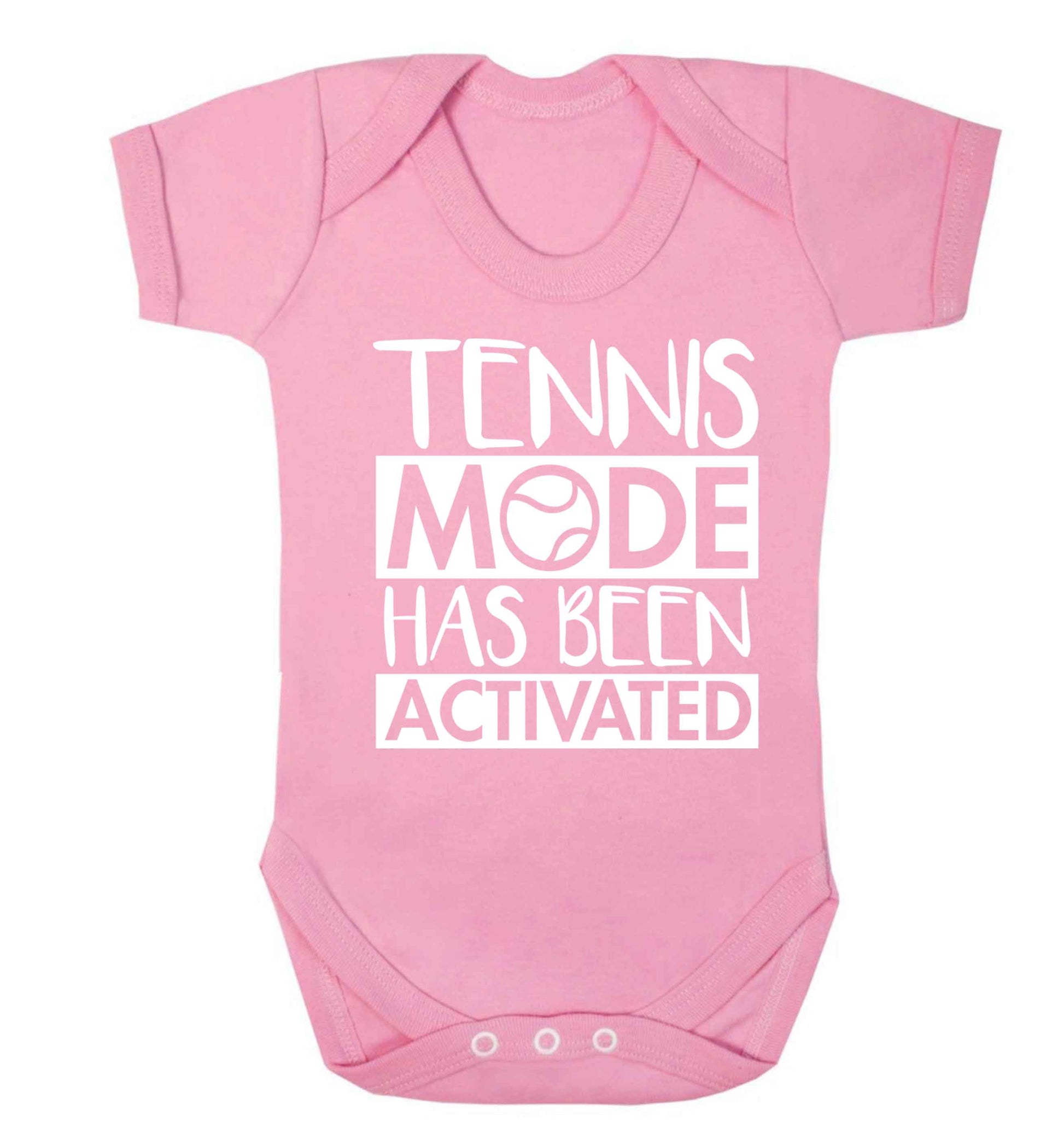 Tennis mode has been activated Baby Vest pale pink 18-24 months