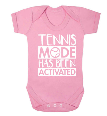 Tennis mode has been activated Baby Vest pale pink 18-24 months