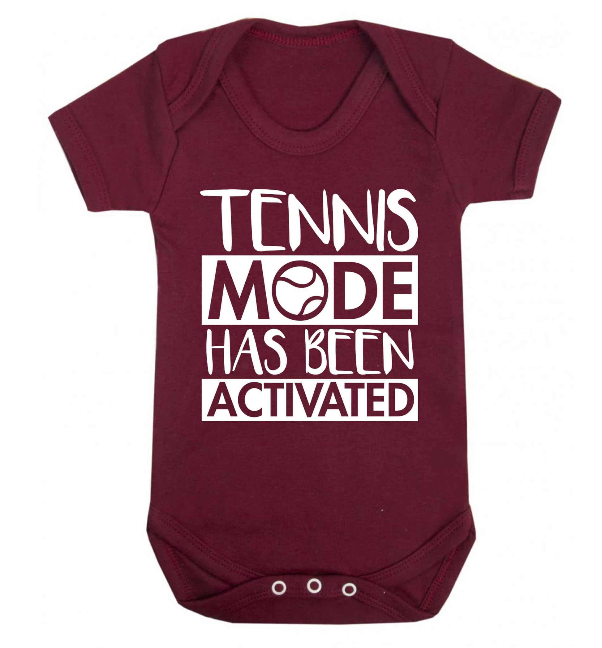 Tennis mode has been activated Baby Vest maroon 18-24 months