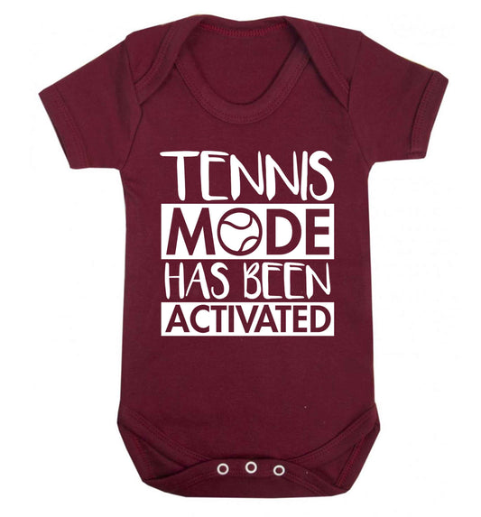 Tennis mode has been activated Baby Vest maroon 18-24 months