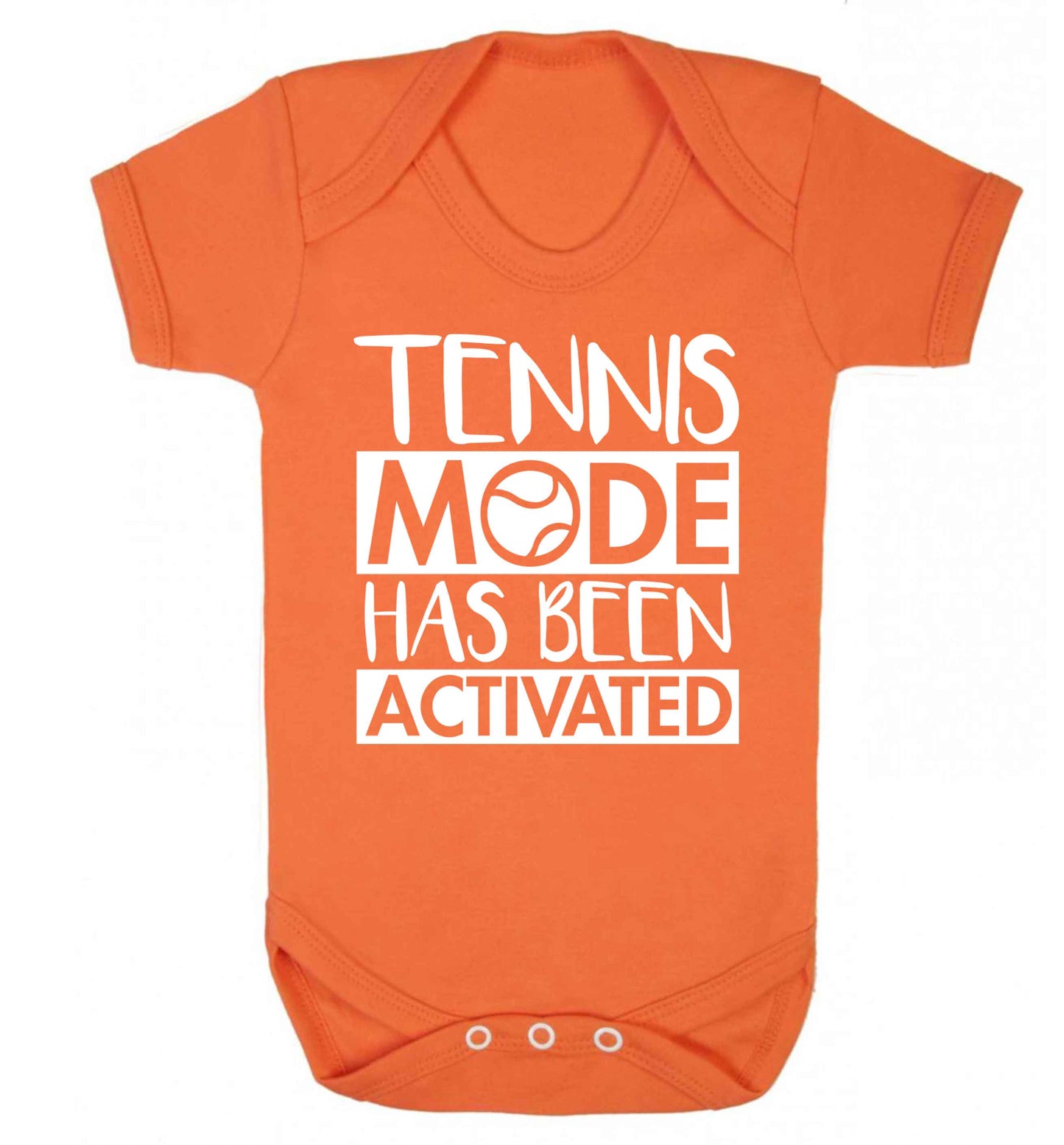 Tennis mode has been activated Baby Vest orange 18-24 months