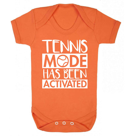 Tennis mode has been activated Baby Vest orange 18-24 months