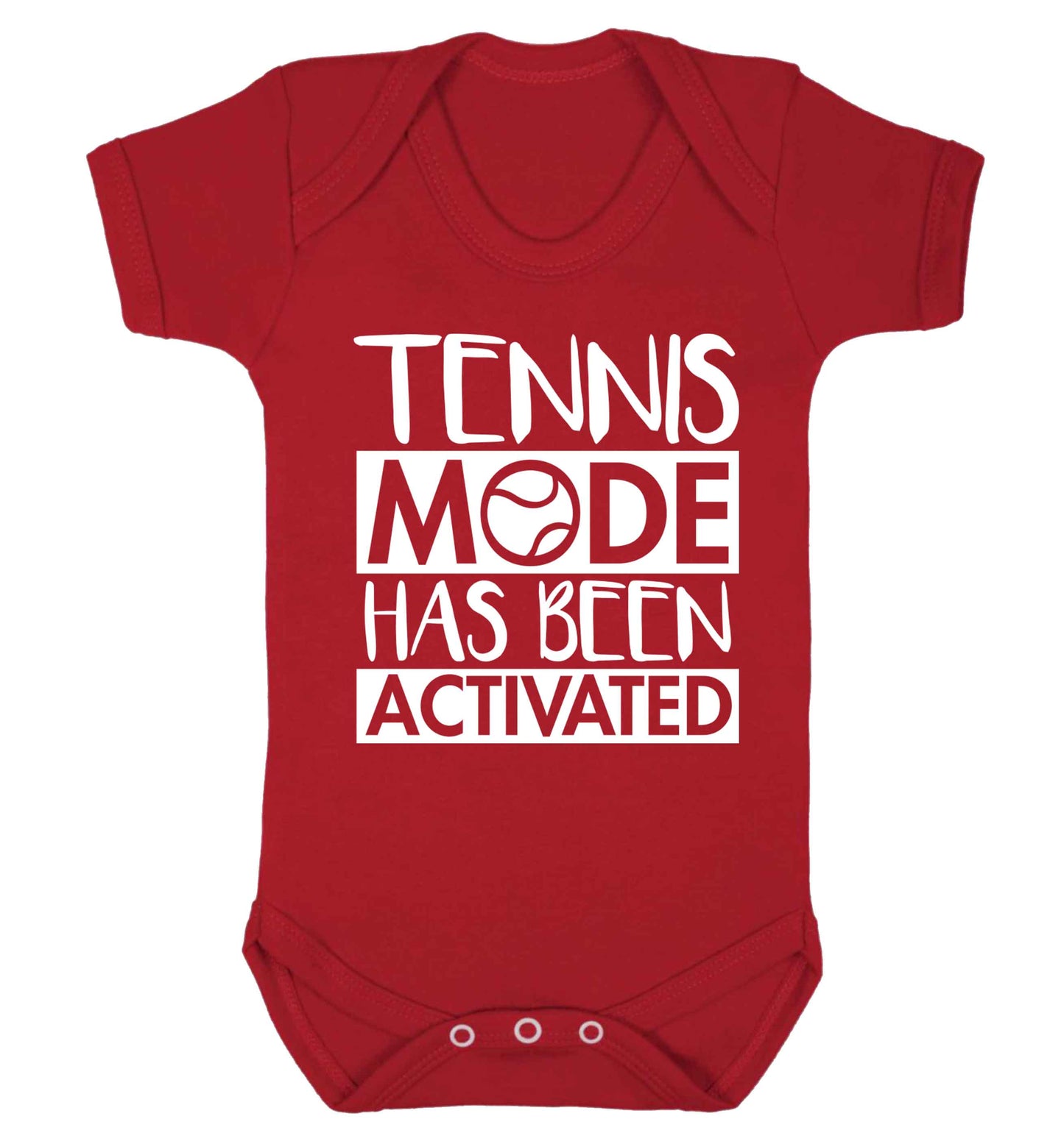 Tennis mode has been activated Baby Vest red 18-24 months