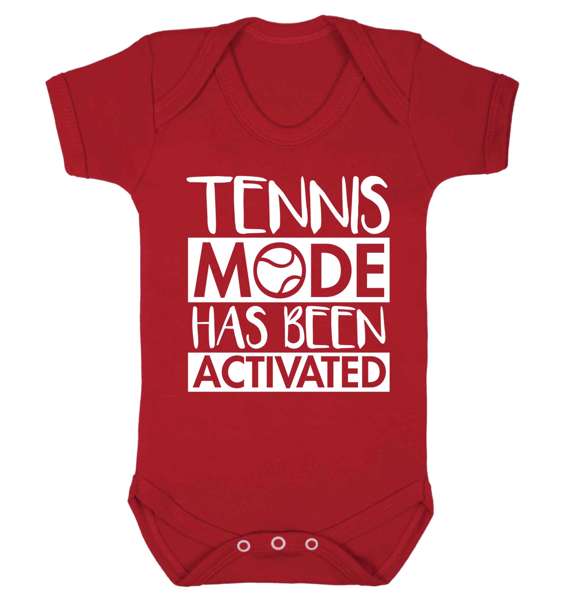 Tennis mode has been activated Baby Vest red 18-24 months