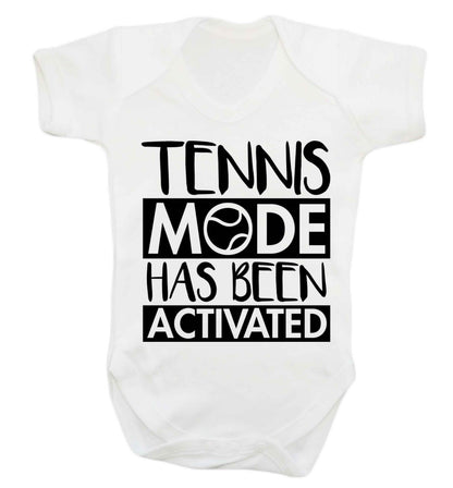 Tennis mode has been activated Baby Vest white 18-24 months