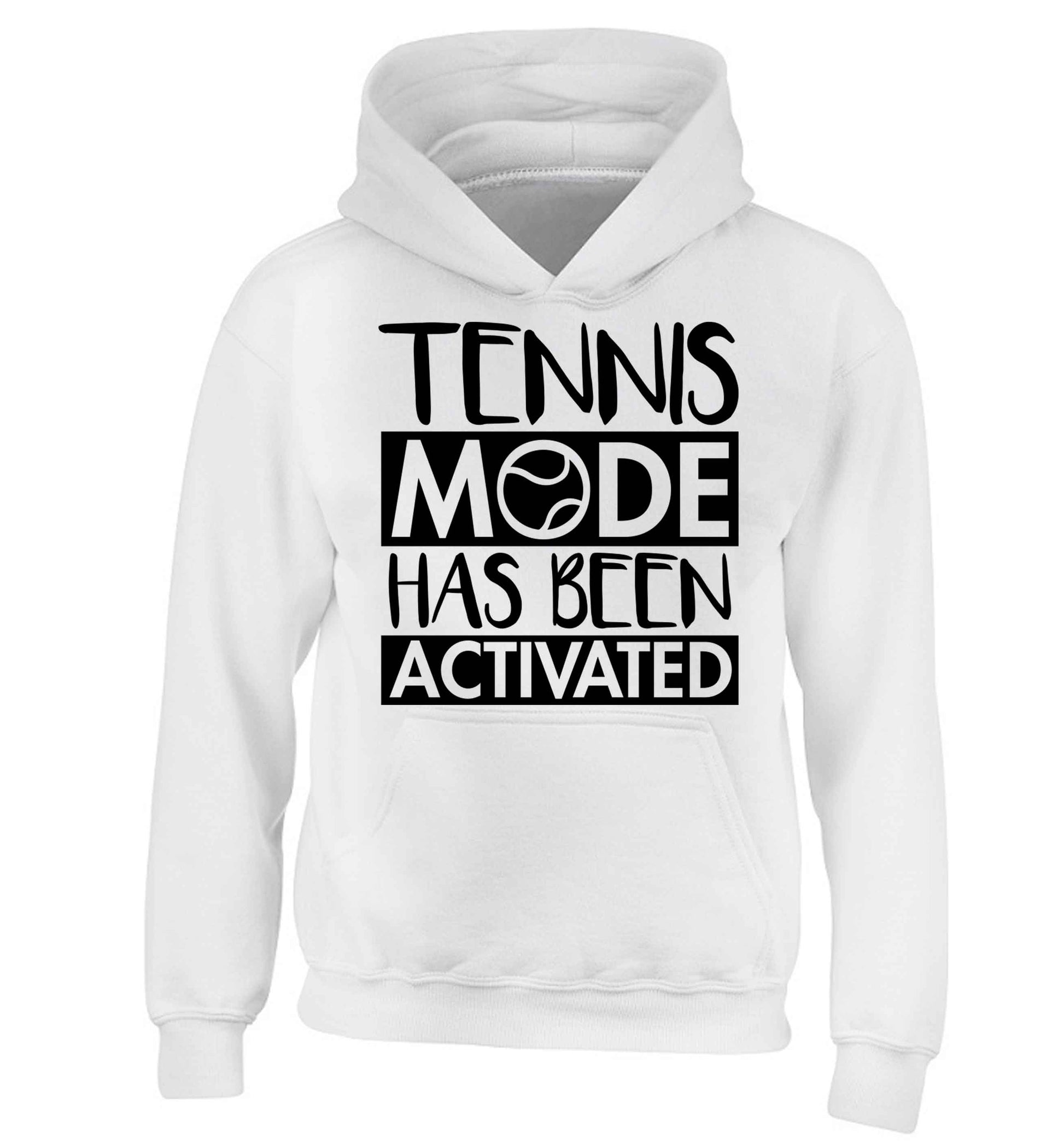 Tennis mode has been activated children's white hoodie 12-13 Years