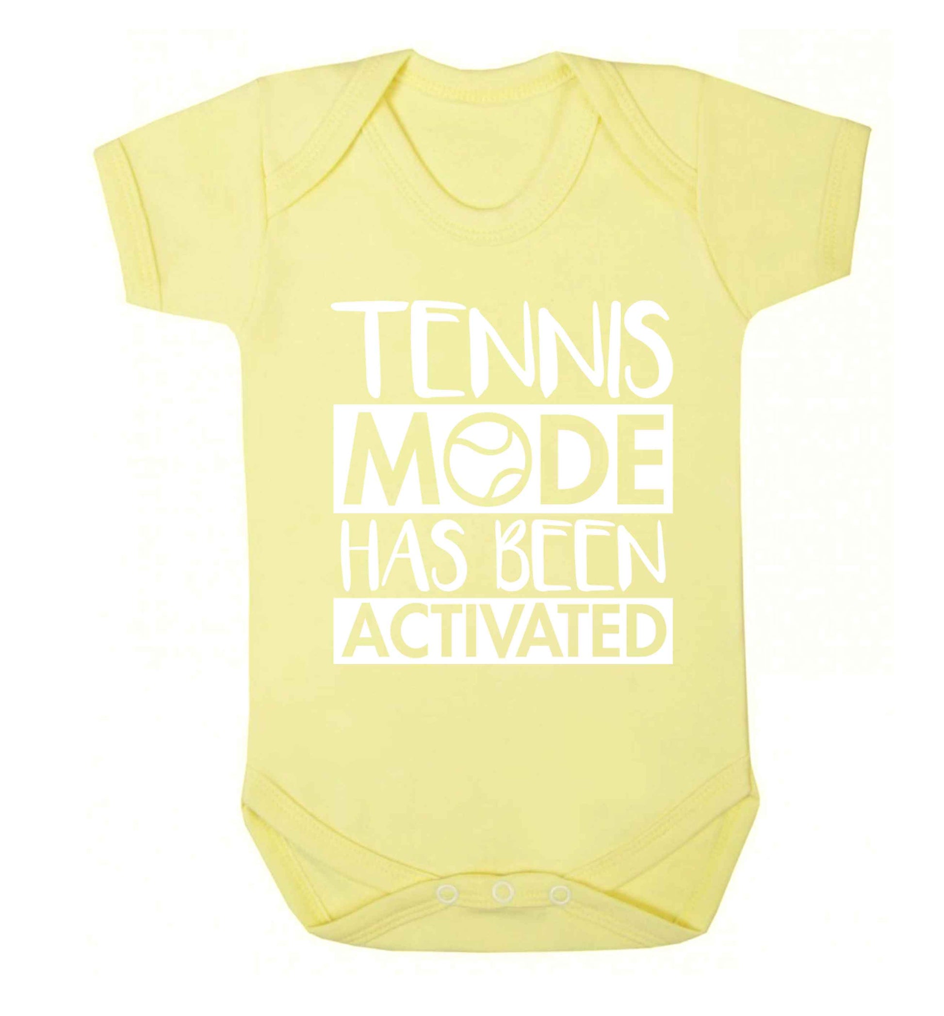 Tennis mode has been activated Baby Vest pale yellow 18-24 months