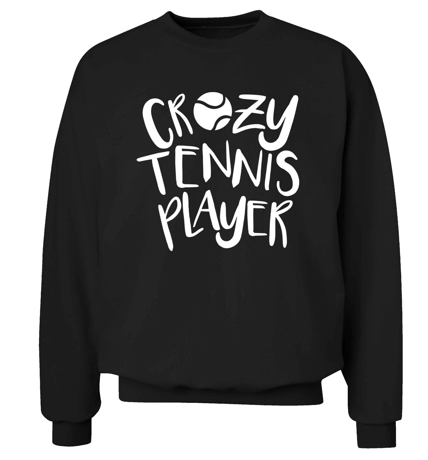 Crazy tennis player Adult's unisex black Sweater 2XL
